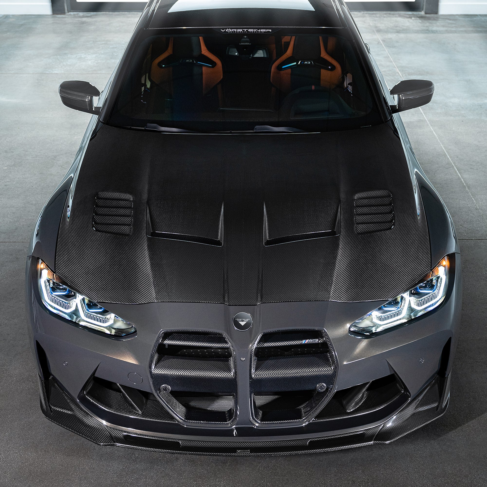 GTS V BMW G8X M3 M4 Carbon Fiber Hood - Lightweight Aero V-Style Bonnet for Performance & Racing | Track-Ready Upgrade for BMW M3/M4 G8X Models