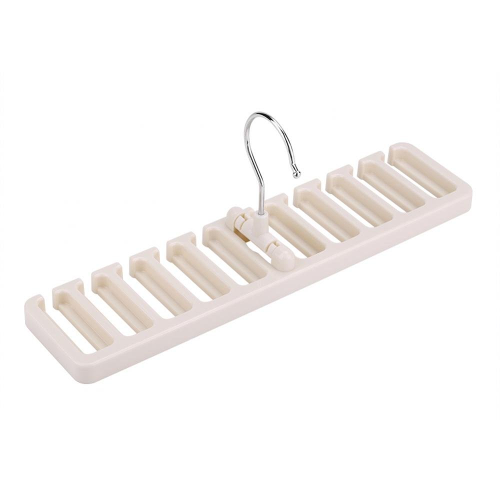 Multifunctional Tie & Belt Rack Organizer - Space Saving Closet Storage for Men's Accessories - Perfect for Wardrobe, Closet & Home Organization (Off-White) | Ideal for Small Spaces & Neat Accessory Display