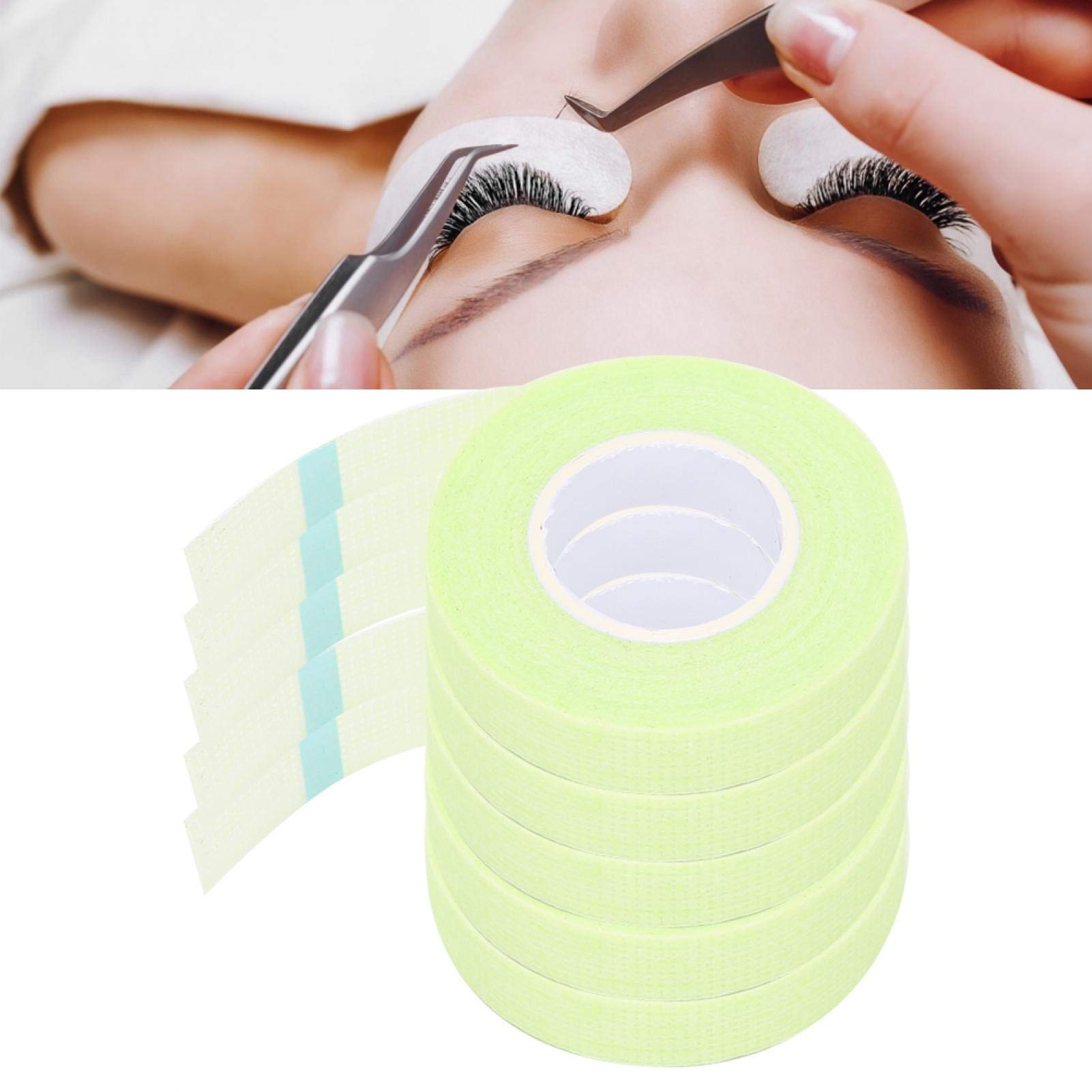 5pcs Breathable Lash Tape for Eyelash Extensions - Soft Non-Woven Eyelash Adhesive Strips for Professional & DIY Makeup - Perfect for Salon, Home Use & Beauty Enthusiasts