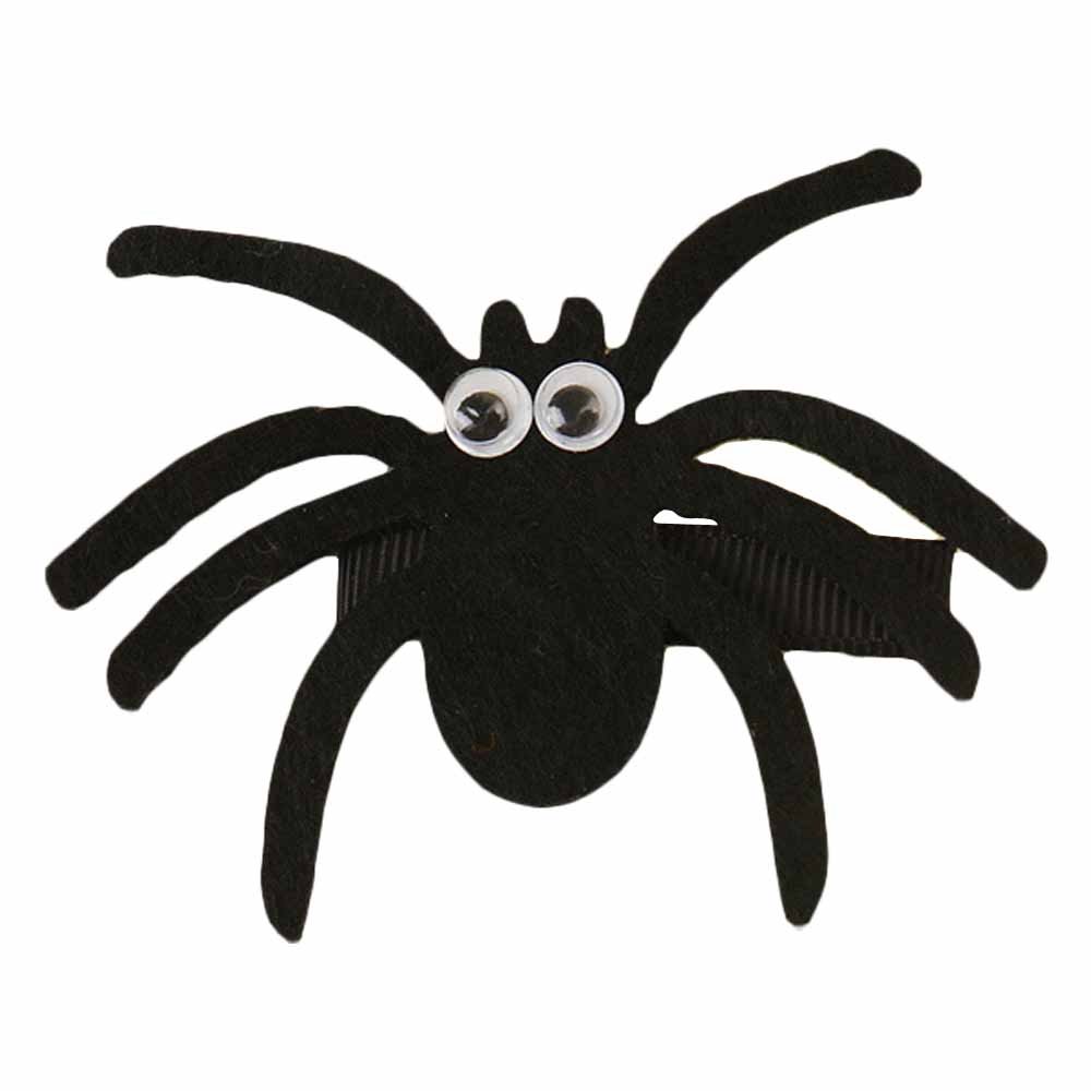 Halloween Spider Hair Clips - Black & Orange Spider Hairpins (2-Piece Set) for Women & Girls - Perfect for Halloween Costumes, Cosplay & Spooky Party Accessories