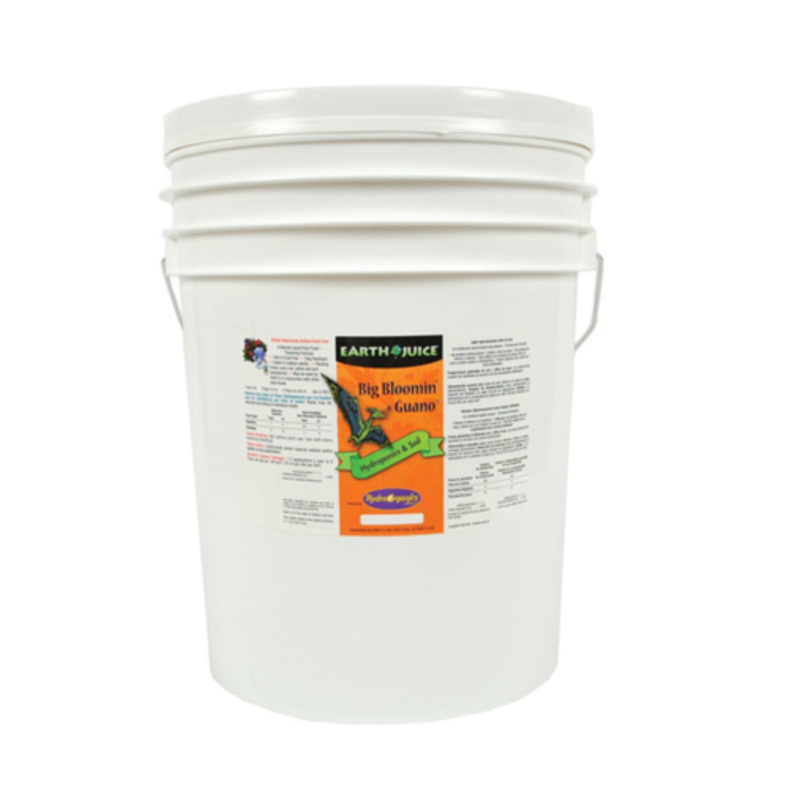 Earth Juice Big Bloomin' Guano Organic Plant Fertilizer Supplement - 5 Gallon for Blooming Flowers & Vegetables | Perfect for Indoor/Outdoor Gardening & Hydroponics