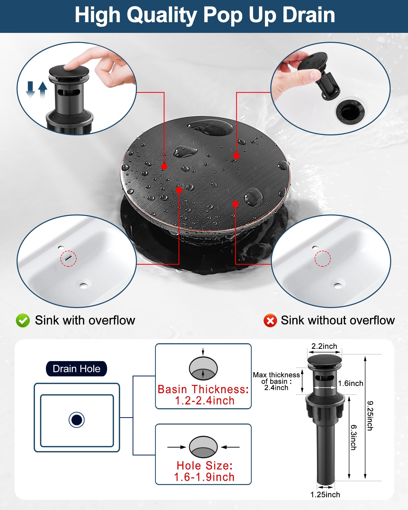 Oil Rubbed Bronze Bathroom Faucet - Single Handle 4