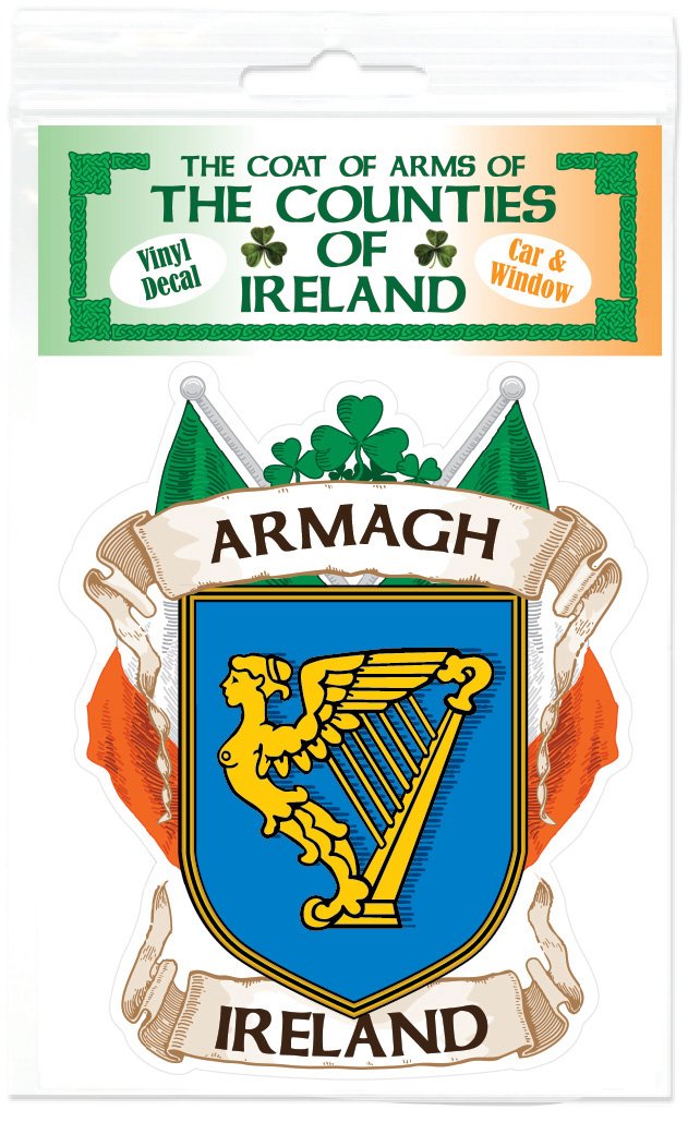 Armagh County Ireland Irish Car Bumper Sticker - Durable Vinyl Decal for Cars, Trucks & Windows - Show Your Irish Pride on the Road