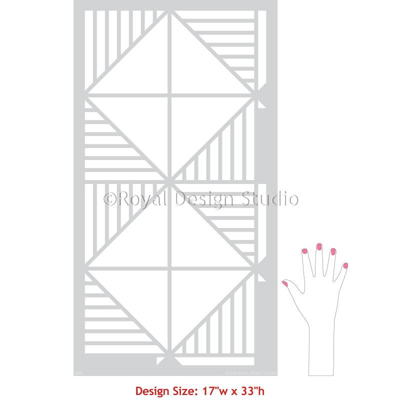 Cross Connections Tile Stencil - Reusable DIY Mosaic Tile Pattern Template for Kitchen Backsplash, Bathroom Floor & Wall Decor - Home Improvement & Craft Projects