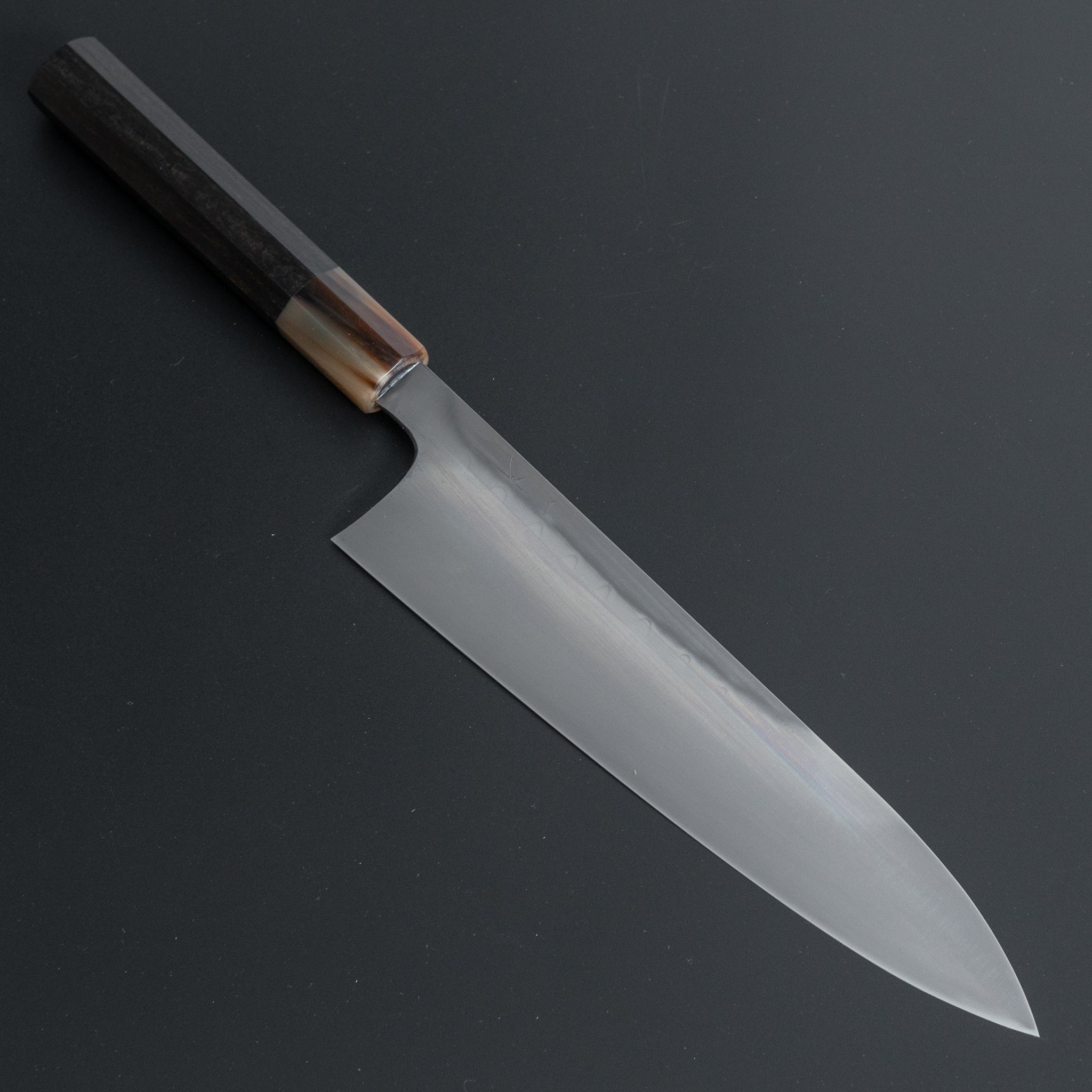 Hitohira Togashi Yohei Blue #2 Mizu Honyaki Gyuto 240mm Japanese Chef Knife with Taihei Ebony Handle & Saya - Perfect for Sushi, Sashimi, and Precision Meat Cutting