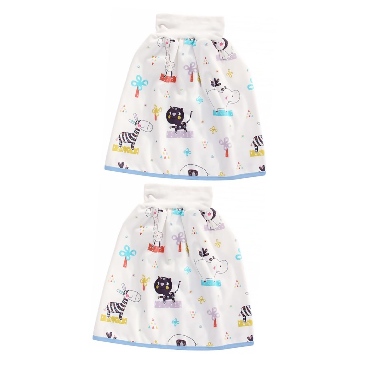 Hohopeti 2 Pack Washable Waterproof Cotton Baby Nappy Skirts - Soft & Breathable Diaper Cover for Infants & Toddlers - Perfect for Playtime, Daycare, and Outdoor Adventures