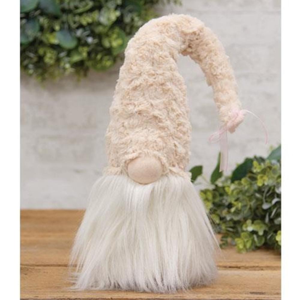 Warm Fuzzy Cream Hat Gnome for Home & Garden Decor - Perfect for Christmas, Halloween, and Outdoor Yard Ornaments