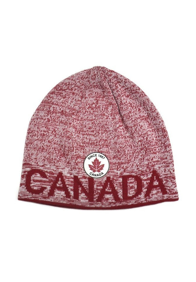 Canada Patch Crown Cap Knit Beanie - Warm Winter Hat for Men & Women - Perfect for Skiing, Snowboarding & Outdoor Activities