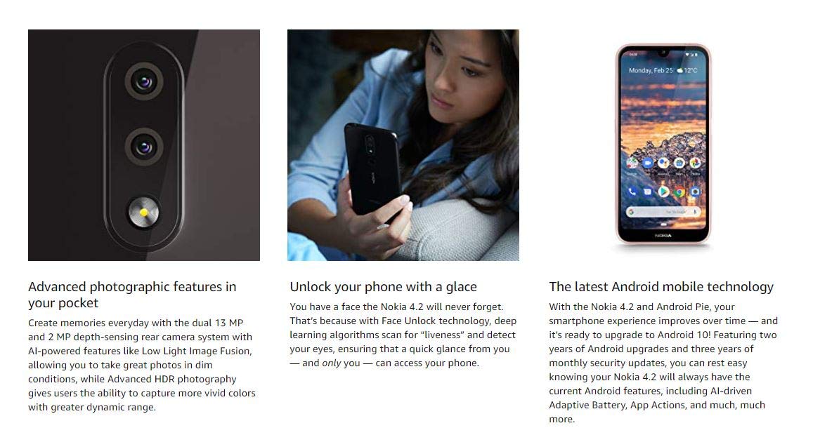 Nokia 4.2 Android One Smartphone - 32GB Storage, 5.71
