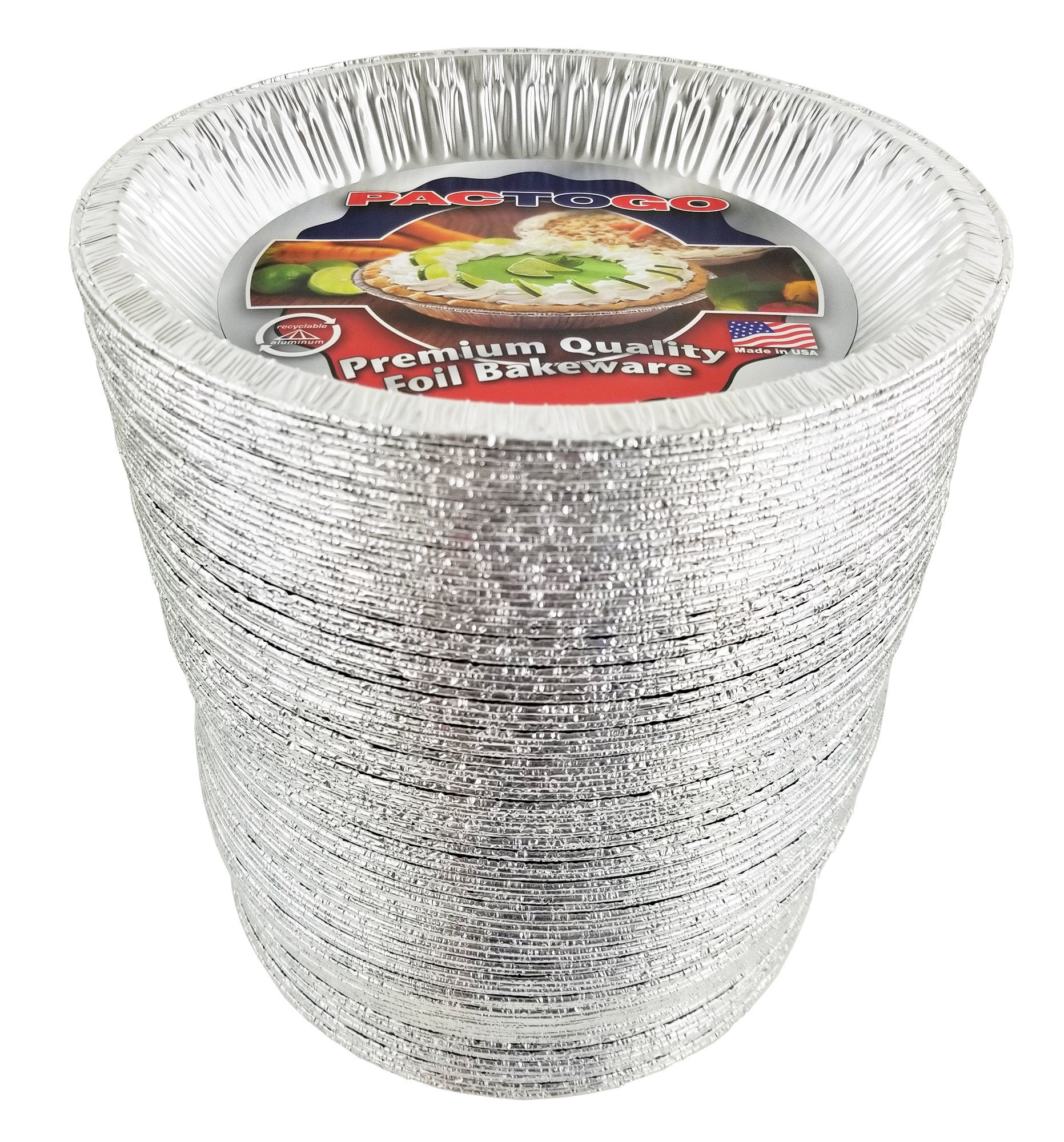 Premium Disposable Aluminum Foil Pie Pans - 9-5/8 Inch Top Diameter (Pack of 500) - Perfect for Baking Pies, Quiches, Tarts & Desserts - Heavy Duty Disposable Baking Tins for Home, Restaurants & Catering Events