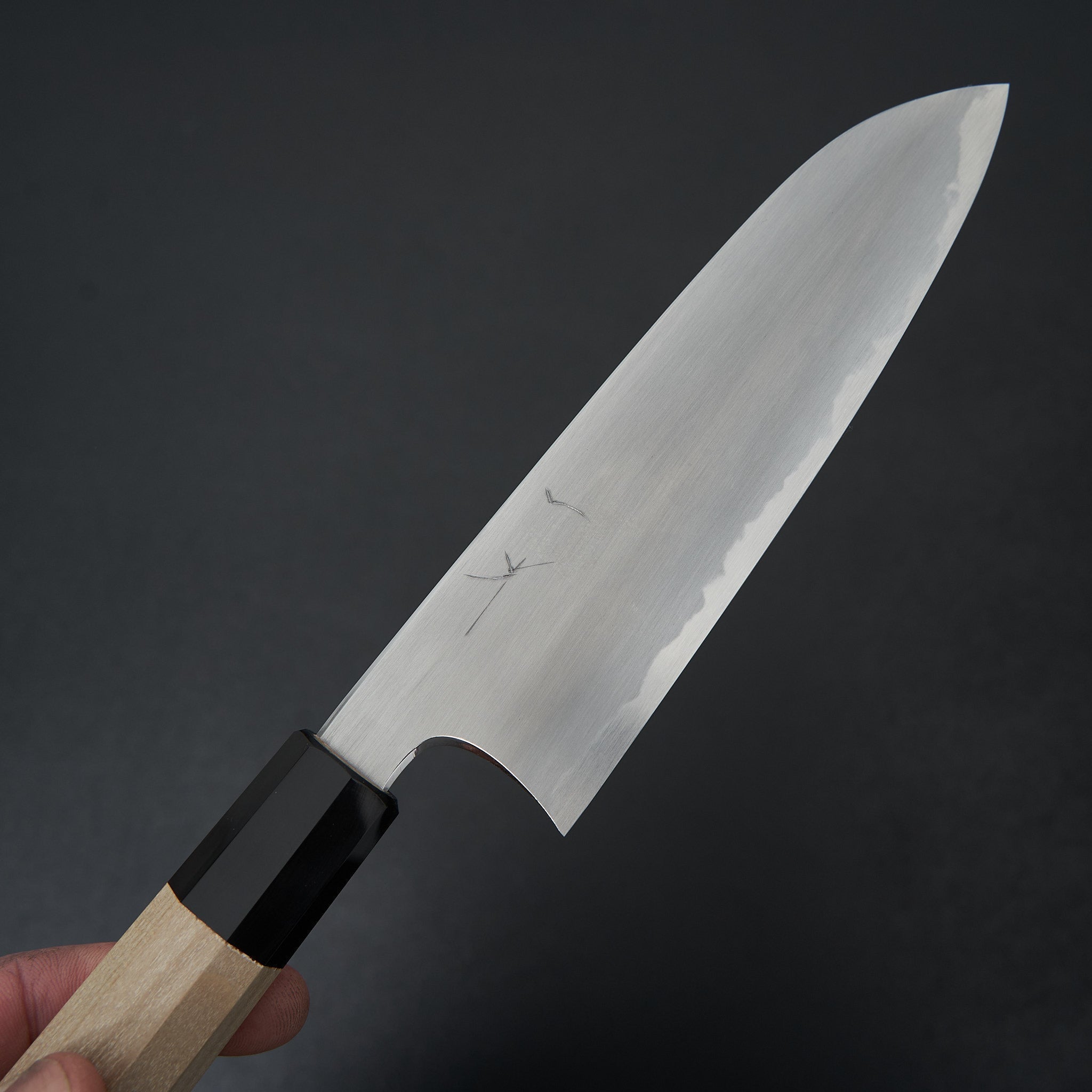 Hitohira Gorobei Rikichi White #2 Kasumi Santoku Knife with Ho Wood Handle - Premium Japanese Kitchen Knife for Slicing, Dicing & Chopping Vegetables, Meat & Fish