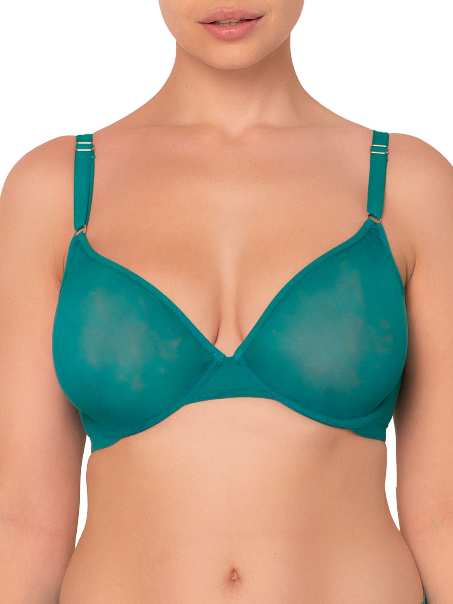 Smart & Sexy Women's Sheer Mesh Demi Underwire Bra - Comfortable Lace Lingerie for Everyday Wear & Special Occasions