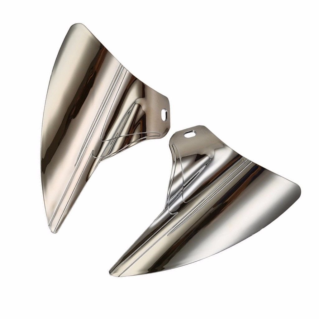 Harley-Davidson FLHT FLTR FLHR Electra Glide Road Glide Saddle Shield Air Heat Deflector (2009-2015 Models, Chrome) - Reduce Engine Heat for Comfortable Long Rides & Touring