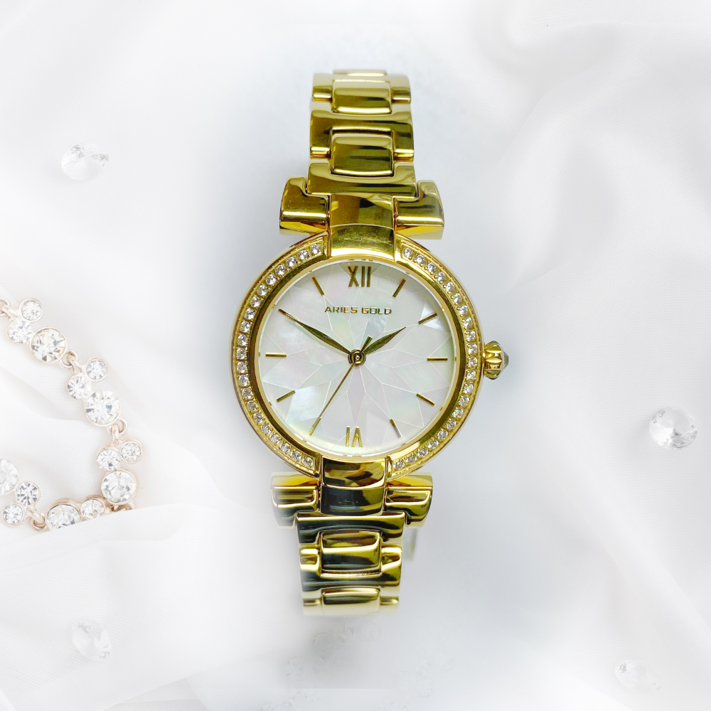 Aries Gold Stainless Steel Women's Watch L5010 Series - Elegant Fashion Accessory for Daily Wear & Special Occasions