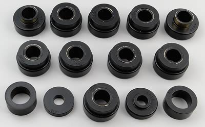 Energy Suspension 2.4107G Body Mount Set for 1997-2006 Jeep Wrangler TJ - Durable Polyurethane Bushings for Off-Road & Daily Driving