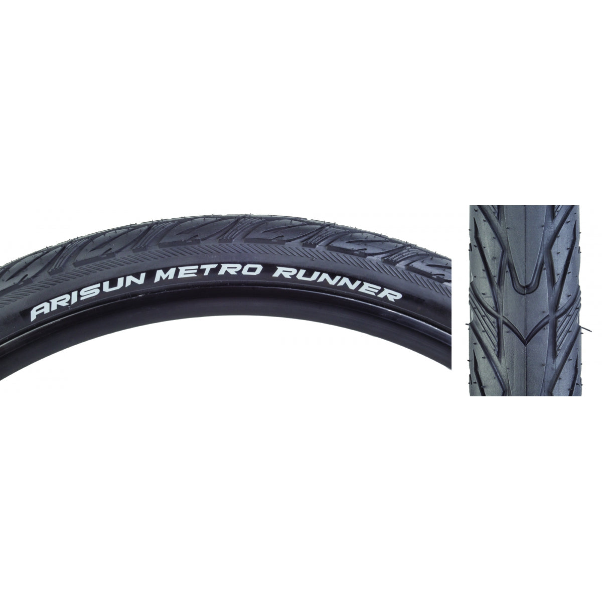 Arisun Metro Runner 27.5 x 1.75 Inch Bike Tire - 75 TPI Clincher Wire Bead, Black with Reflective Sidewall (T070224) - Perfect for Urban Commuting, Road Bikes, and Hybrid Bicycles