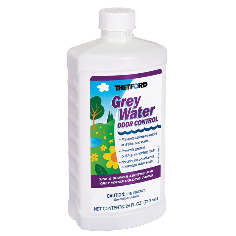 Grey Water Odor Control - RV Grey Water Tank Treatment by Thetford 15842, 24 oz - Eliminate Odors for Fresh RV Living