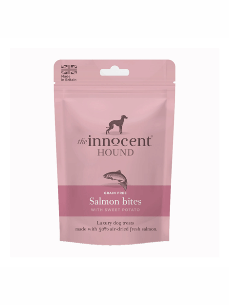 Premium Innocent Hound Salmon & Sweet Potato Dog Treats - All-Natural, Grain-Free Training Snacks for Small & Large Dogs - Perfect for Reward Training, Travel & Outdoor Adventures