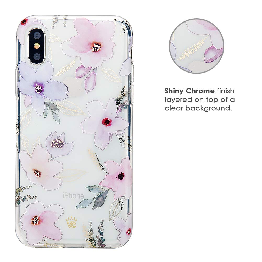 VELVET CAVIAR iPhone Xs & X Case - Floral Clear Protective Phone Cover for Women & Girls | Cute Magnolia Flower Design | Perfect for Everyday Use, Work & School