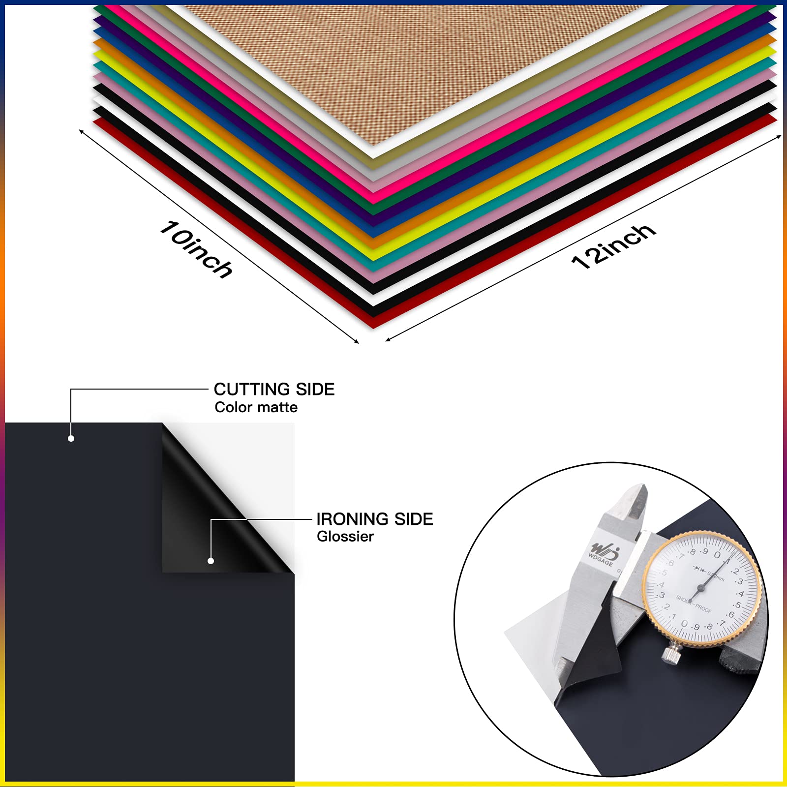 HTVRONT 36 Pack White HTV Heat Transfer Vinyl Bundle - 12