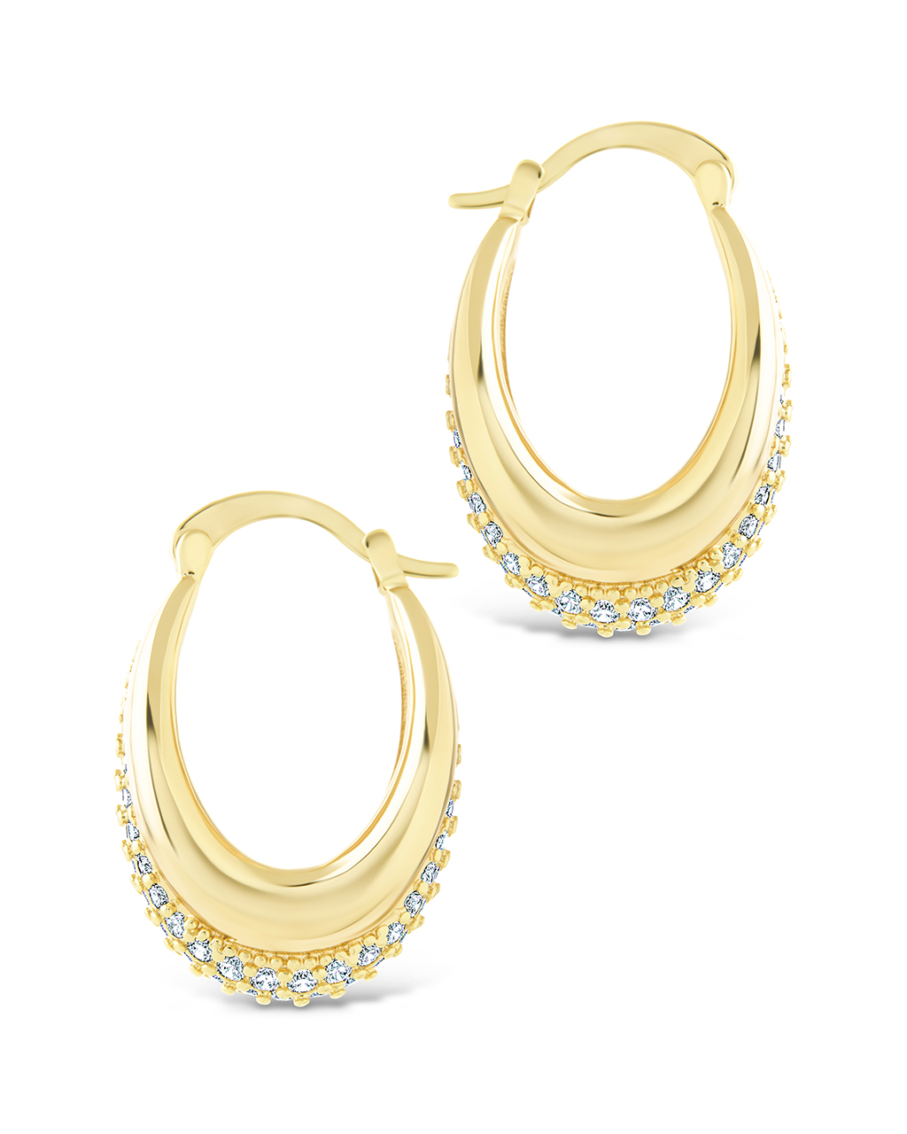 Philina CZ Hoops - Sparkling Cubic Zirconia Earrings for Women, Elegant Hinged Hoop Earrings for Everyday Wear | Perfect for Parties, Work, and Special Occasions