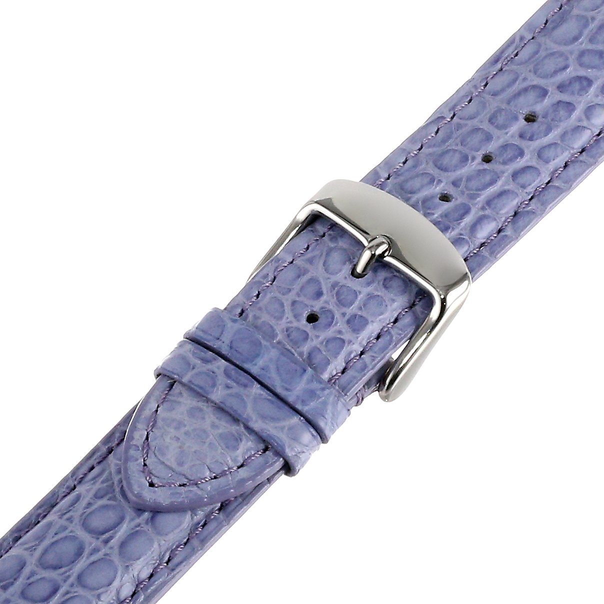 Swiss Watch International 21mm Periwinkle Genuine Alligator Leather Strap 21ABR41M | Luxury Replacement Watch Band for Dress Watches & Formal Occasions