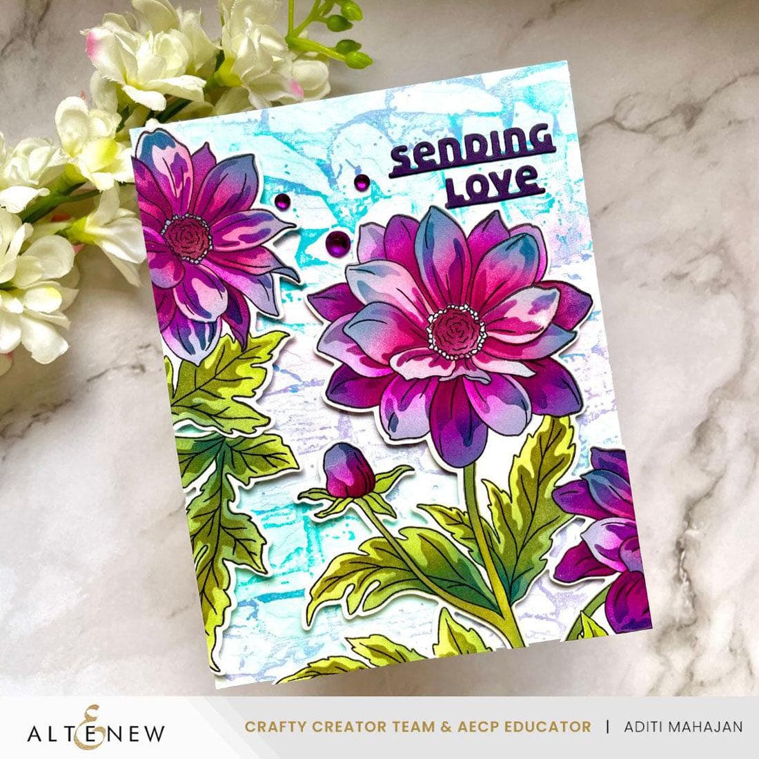 Dreamy Dahlias Flower Die Bundle for Card Making & Scrapbooking - Build A Garden DIY Craft Set for Paper Flowers, Greeting Cards, and Home Decor