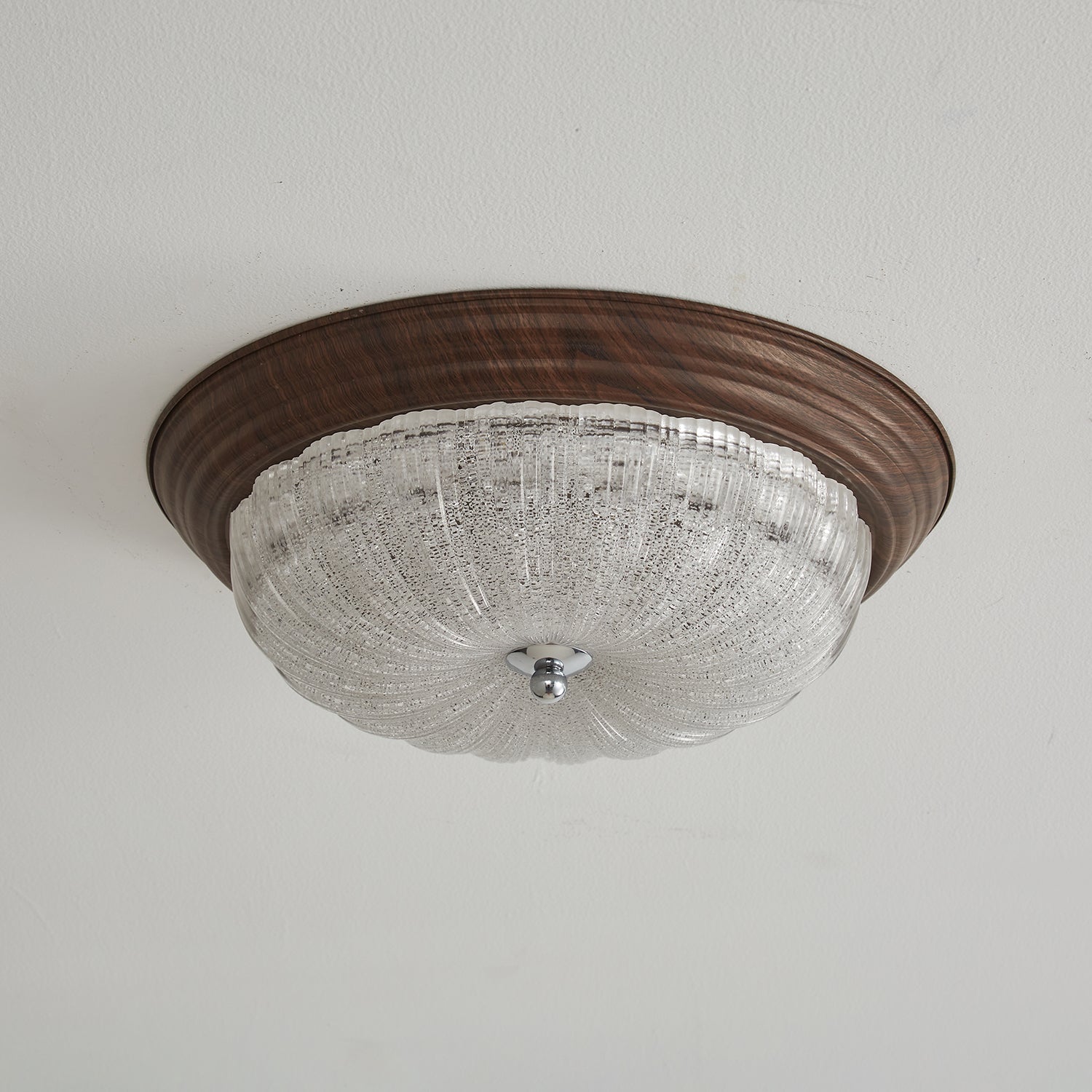 Celestia Modern Walnut Wood Ceiling Light Fixture - Elegant Dining Room, Bedroom, or Living Room Lighting