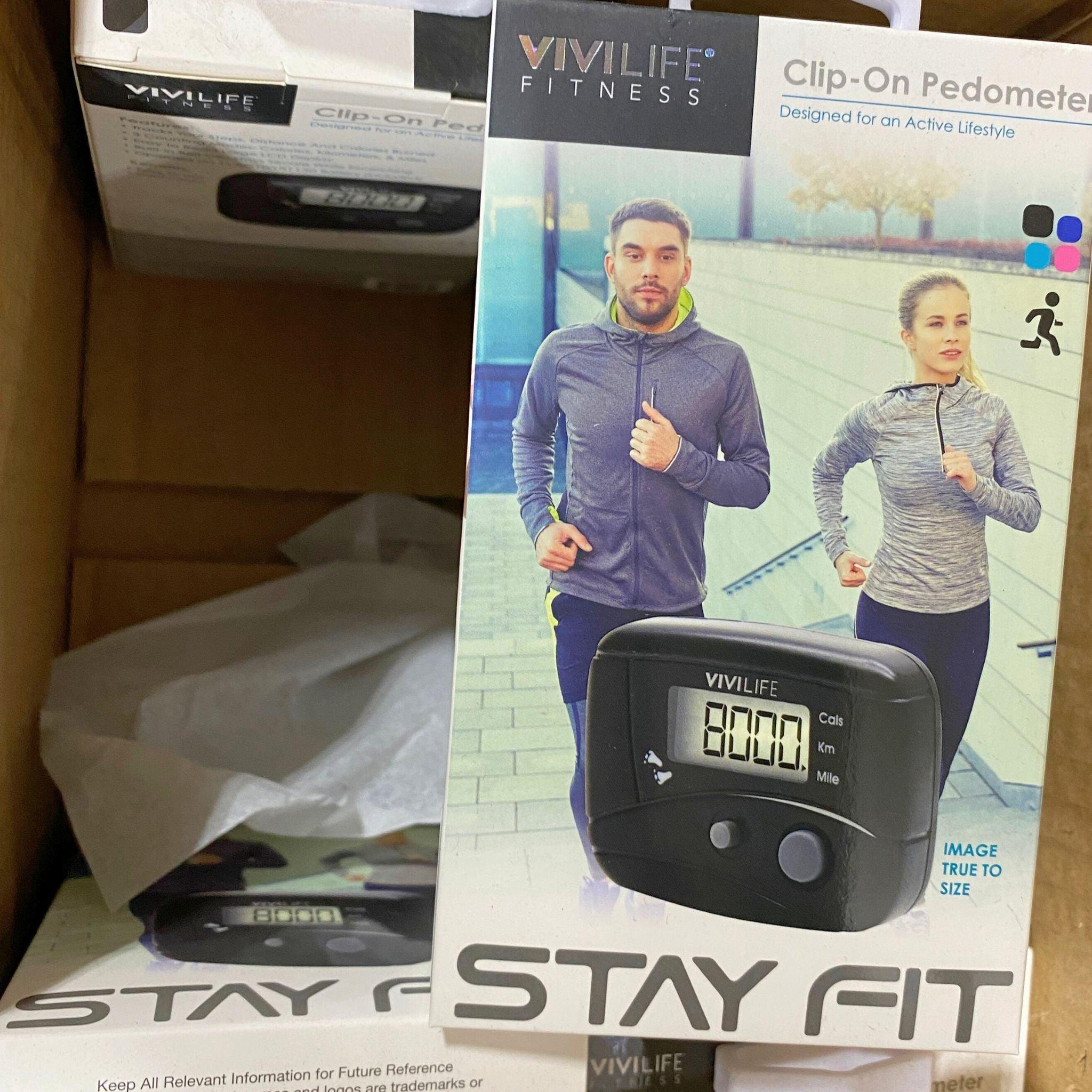ViviLife Clip On Pedometer - Step Counter for Walking, Running & Fitness Tracking - 150 Pack Bulk - Perfect for Gym, Hiking & Daily Activity Monitoring