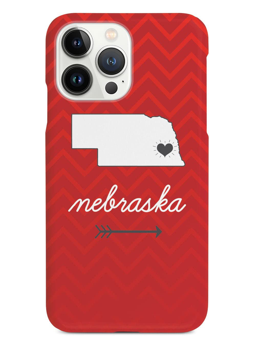 3D Textured iPhone 15 Pro Max Case with Rubber Bumper - Protective Cover for Apple iPhone 15 Pro Max - Nebraska Chevron State Design - Shockproof & Scratch-Resistant Phone Case for Everyday Use & Outdoor Activities