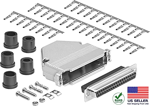 DB37 Female Crimp Type Shielded Metal Hood - High Quality D-Sub Connector for Industrial Automation, Medical Equipment & Aerospace Applications
