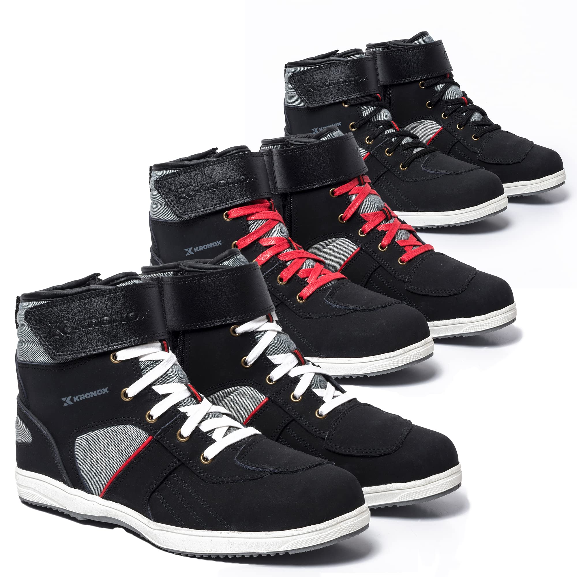 KRONOX Men's Motorcycle Sneakers - Protective Riding Shoes for Street Bikes | Comfortable & Durable for Commuting & Urban Riding