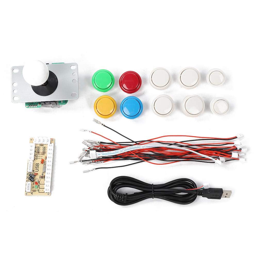 Dpofirs DIY Game Button and Joystick Controller Kit - Combat Rocker Kit for PC, Arcade, and Retro Gaming Enthusiasts