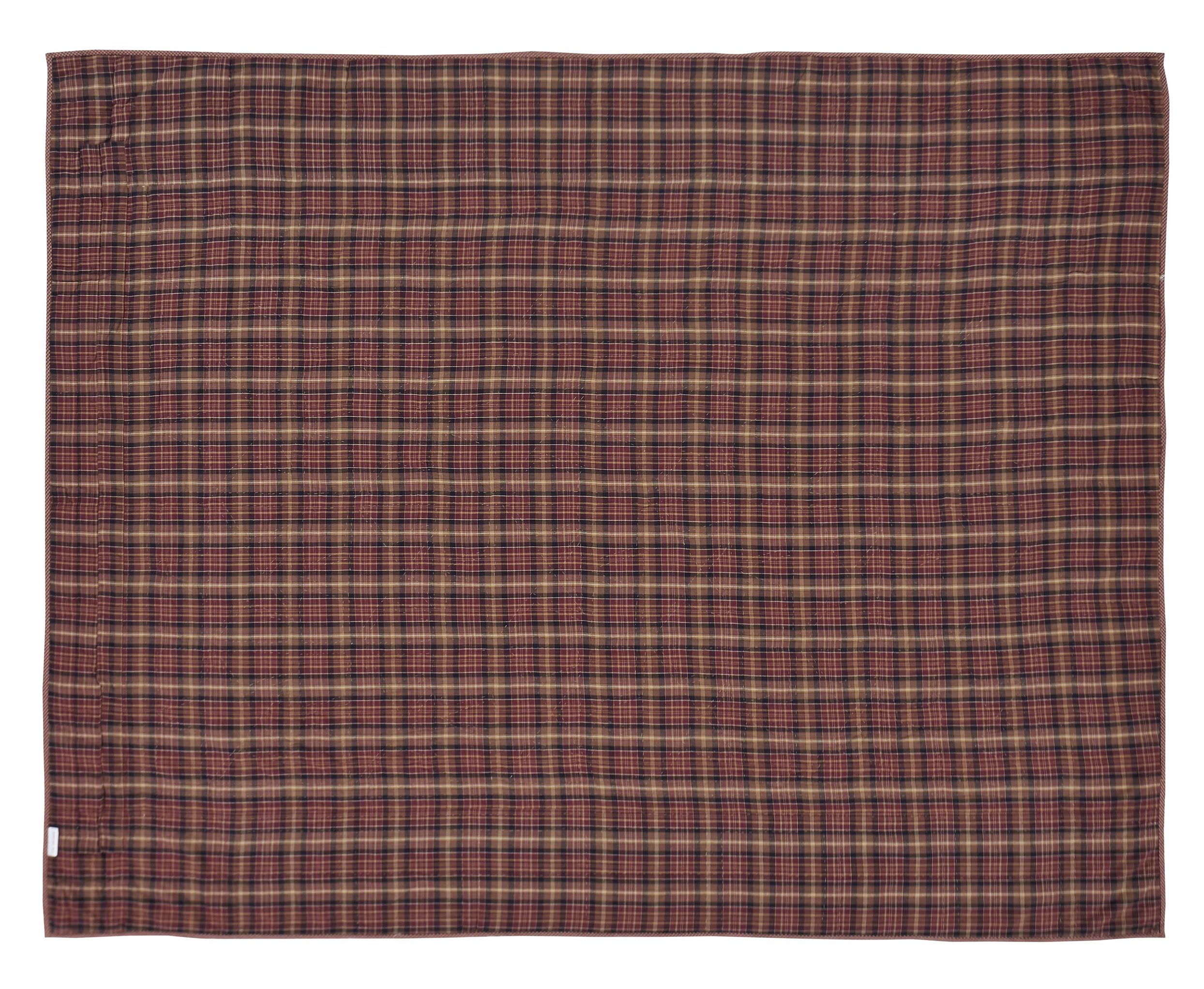 VHC Brands Primitive Classic Country Pillows & Throws - Abilene Star Red Quilted Throw Blanket for Sofa, Bed & Couch - Rustic Farmhouse Decor for Living Room, Bedroom & Cabin