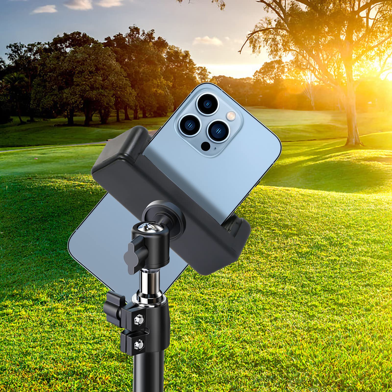 Universal Phone Tripod Mount Adapter - Adjustable Phone Holder Clip for Monopod, Selfie Stick & Flexible Tripods | Compatible with iPhone, Samsung & Most Smartphones | Perfect for Travel, Vlogging & Photography (1 Pack)