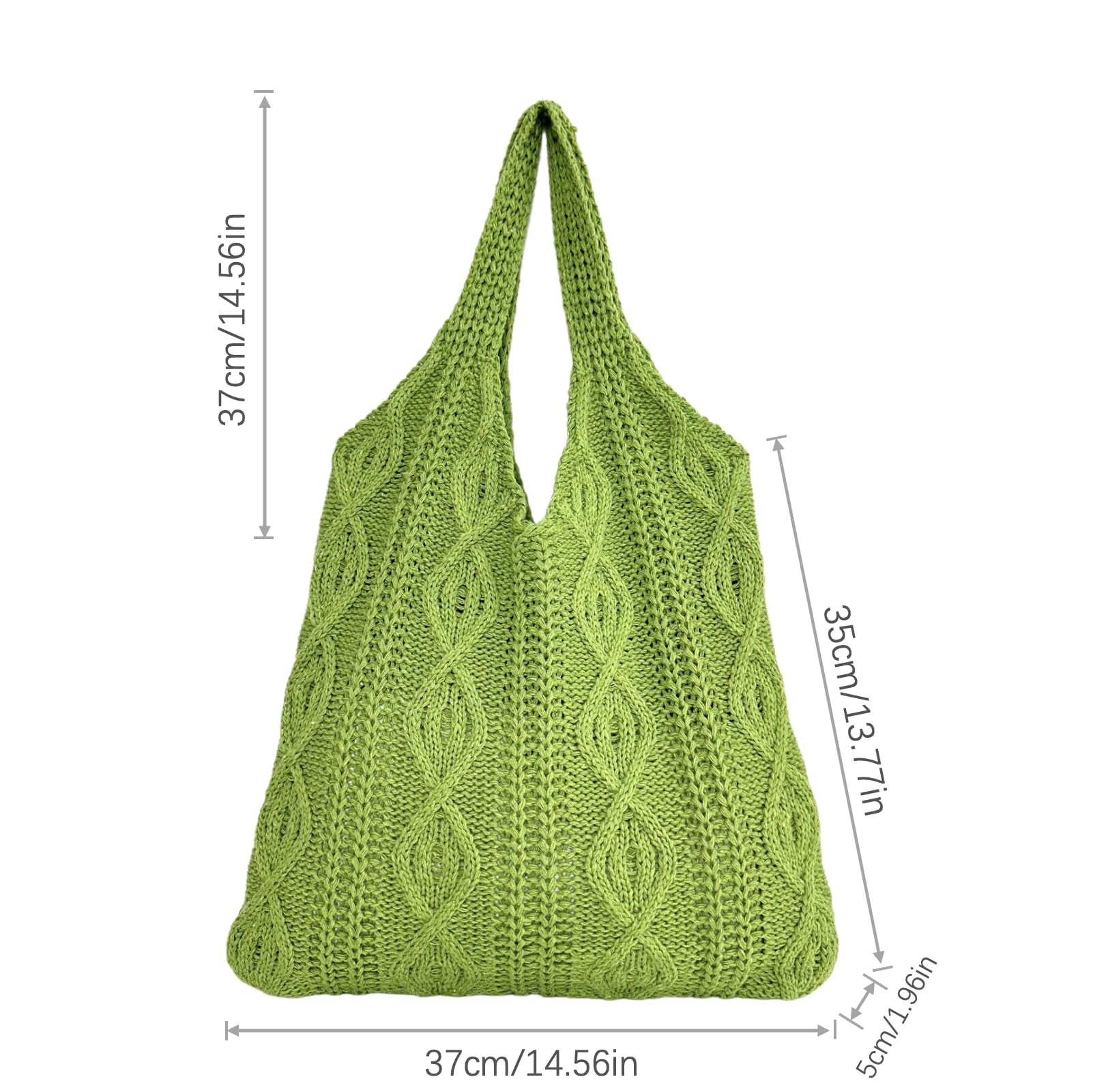 Stylish Women's Crochet Shoulder Tote Bag - Large Knitted Handbag for Shopping, Beach & Daily Use | Aesthetic Boho Purse for Women | Perfect Gift Idea
