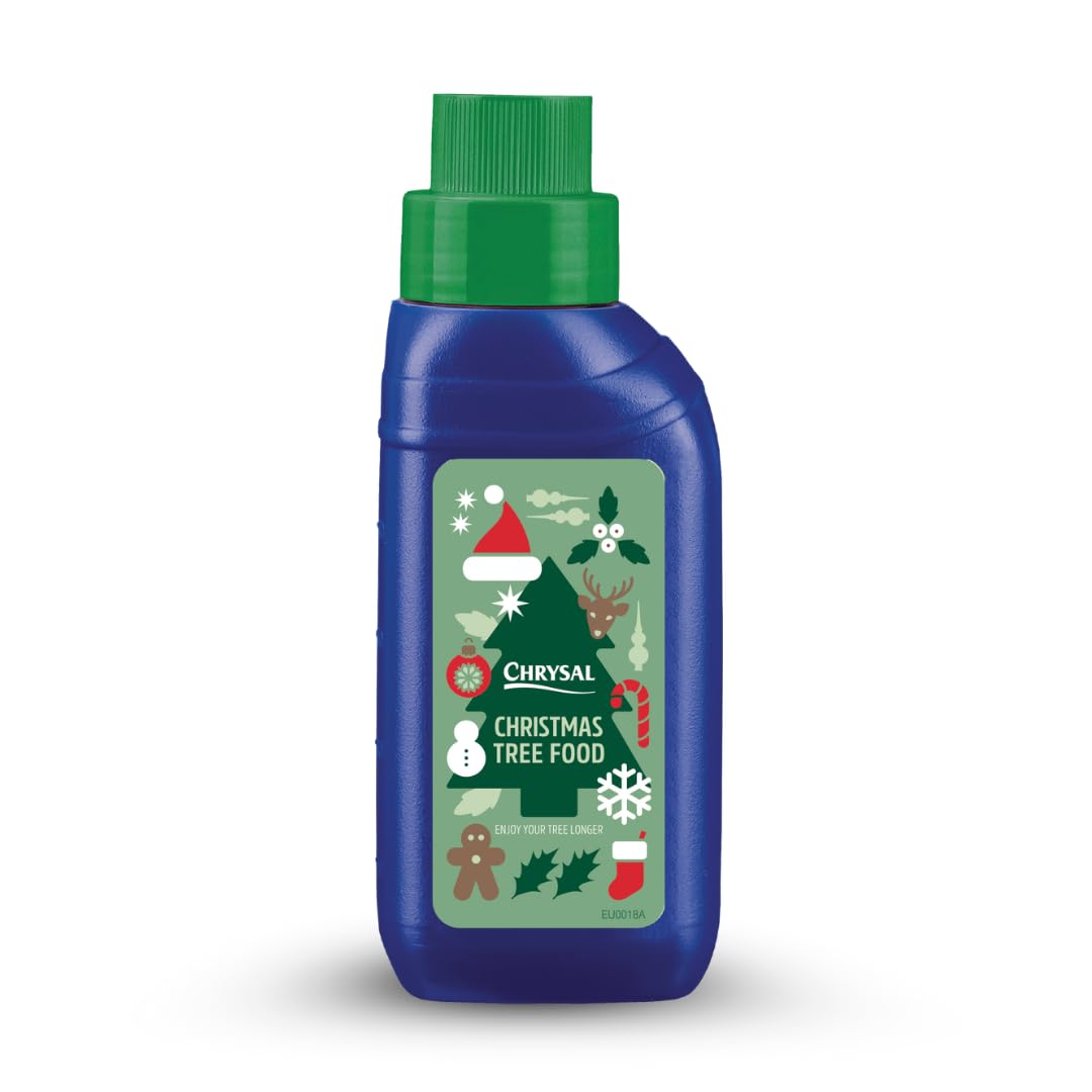 Chrysal Christmas Tree Food Liquid - Pine Tree Life Extender & Plant Care Solution for Greener Stronger Trees - Floral Supplies & Holiday Decorations - Perfect for Home, Office, and Christmas Tree Farms