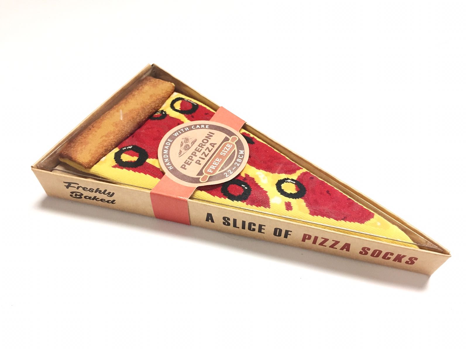 Pepperoni Pizza Socks - Fun Novelty Food Socks for Pizza Lovers - Perfect Gift for Pizza Parties, Christmas & Casual Wear