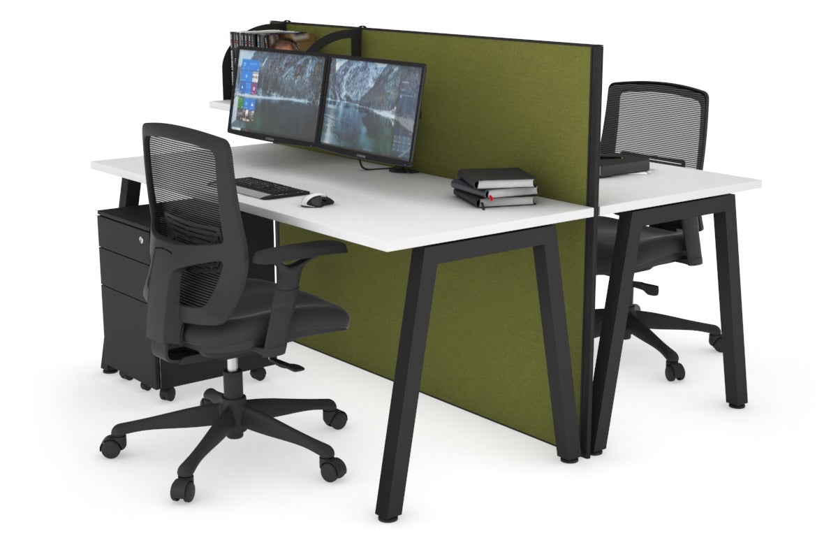 Horizon Quadro 2-Person Office Workstation Bench with A-Legs - 47.2