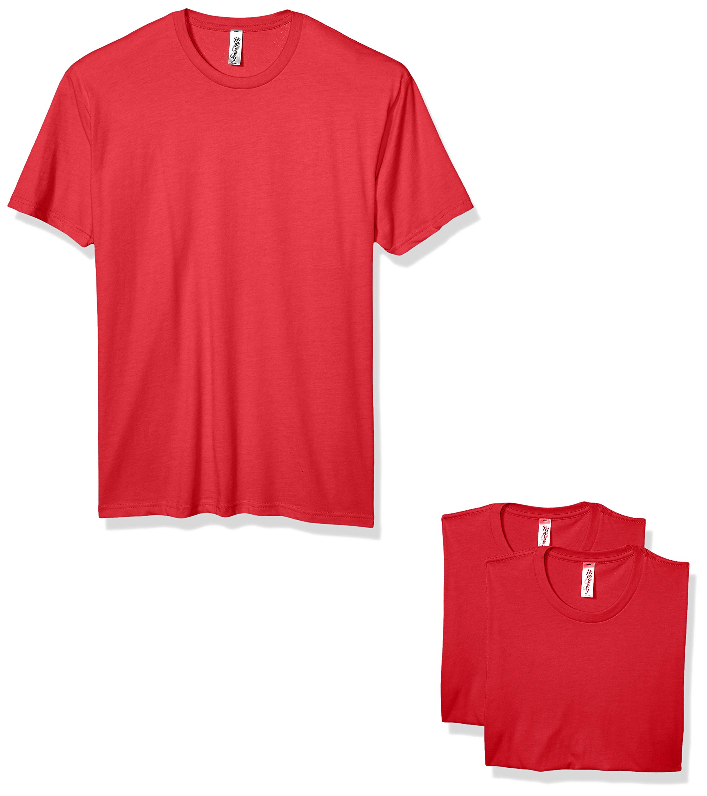 Marky G Apparel Men's CVC Crew Neck T-Shirts 3-Pack - Soft Cotton Blend Casual Tees for Everyday Wear, Gym & Lounge