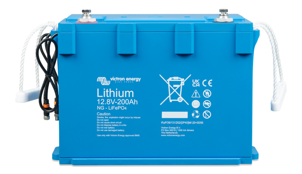 12.8V 200Ah LiFePO4 Deep Cycle Battery - Rechargeable Lithium Iron Phosphate Battery for Solar Systems, RVs, Boats & Off-Grid Power Storage
