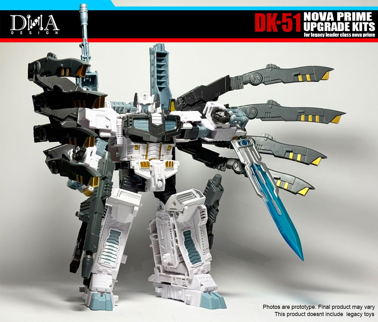 DNA Design DK 51 Upgrade Kit for Nova Prime - Transformers Action Figure Parts - Perfect for Collectors & Custom Builders - Enhance Your Nova Prime Figure Display & Play Experience