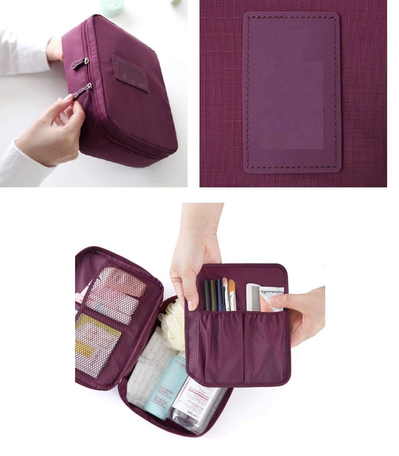LOCANS Travel Makeup Bag for Women - Waterproof Cosmetic Organizer with Washable Pouch, Perfect for Toiletries Storage & Travel Accessories - Ideal for Vacation, Business Trips & Daily Use