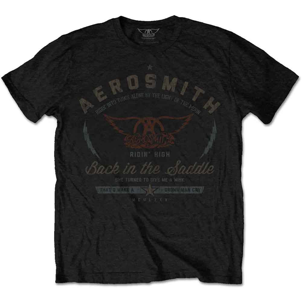 Aerosmith Vintage Back In The Saddle Graphic T-Shirt - Classic Rock Band Tee for Concerts & Casual Wear