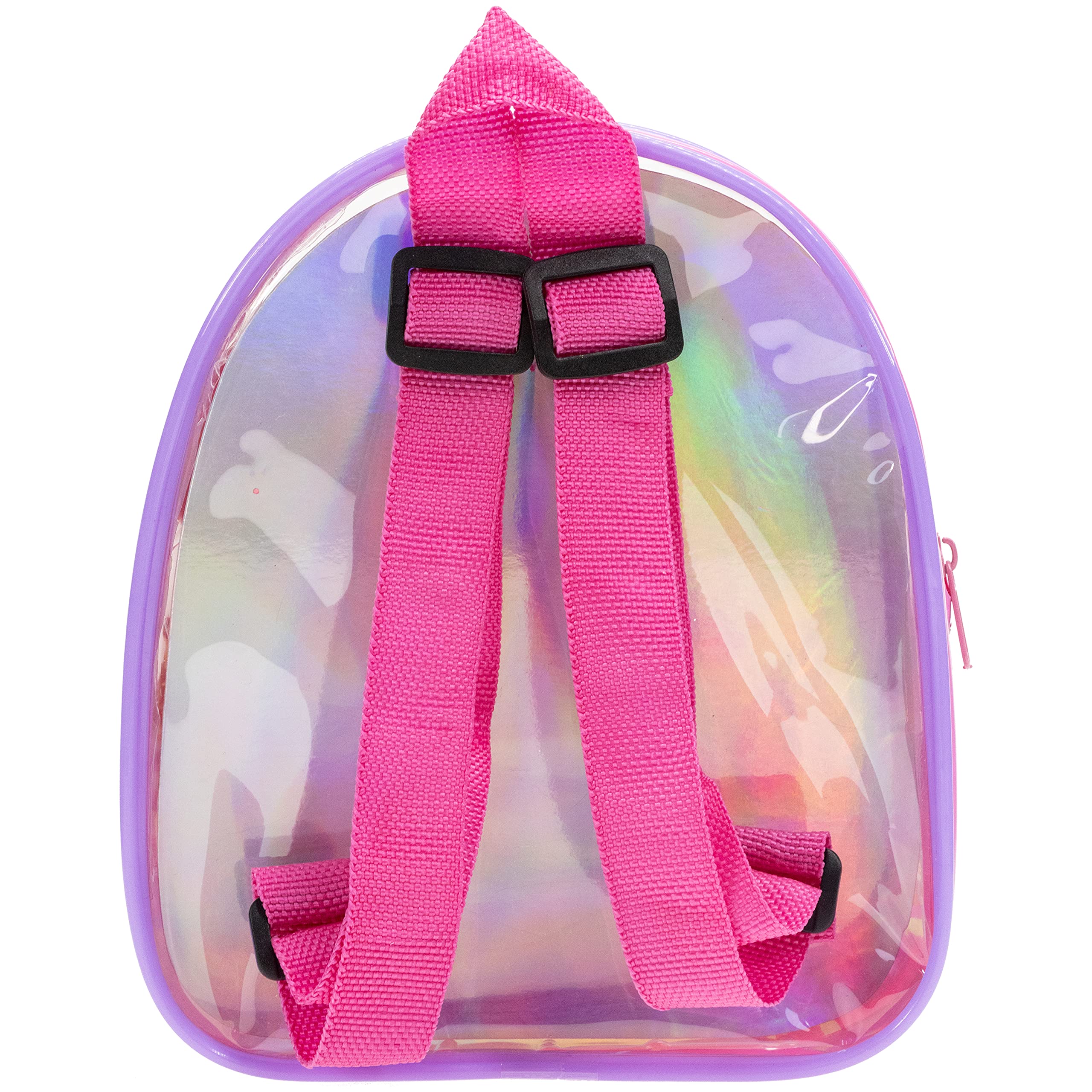 Rainbow High Backpack Cosmetic Makeup Gift Set with Hair Accessories & Clear PVC Backpack for Girls Ages 3+ | Perfect for Birthday Parties, Sleepovers, School, Travel & Makeup Play