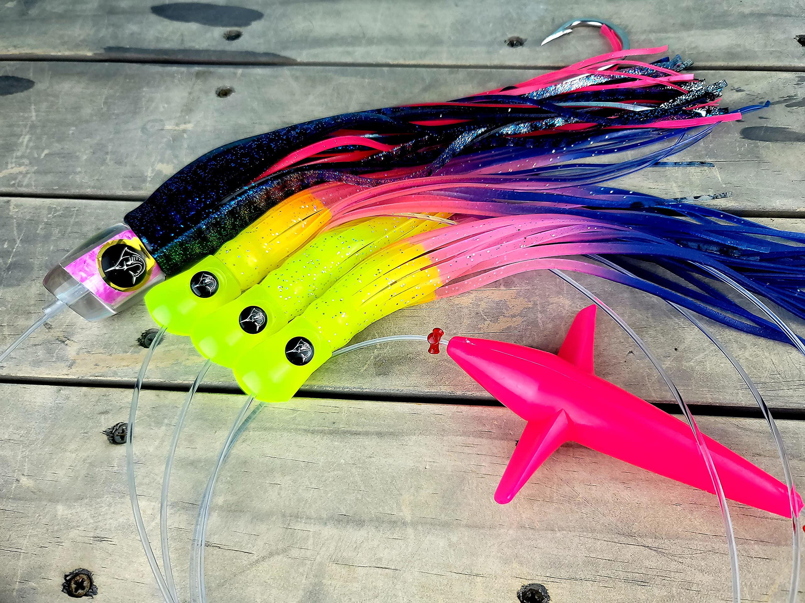 Premium Bigeye Tuna UV Candy Lure - Pelagic Magic Skipjack Hybrid Daisy Chain Fishing Bait | Handmade in USA | Ideal for Offshore Trolling & Saltwater Game Fishing
