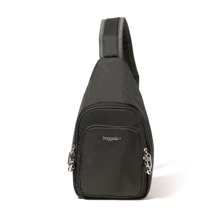 Baggallini Securtex Anti-Theft Crossbody Sling Bag for Women - RFID Blocking, Lightweight & Secure Travel Purse - Perfect for Day Trips, Commuting, and Shopping
