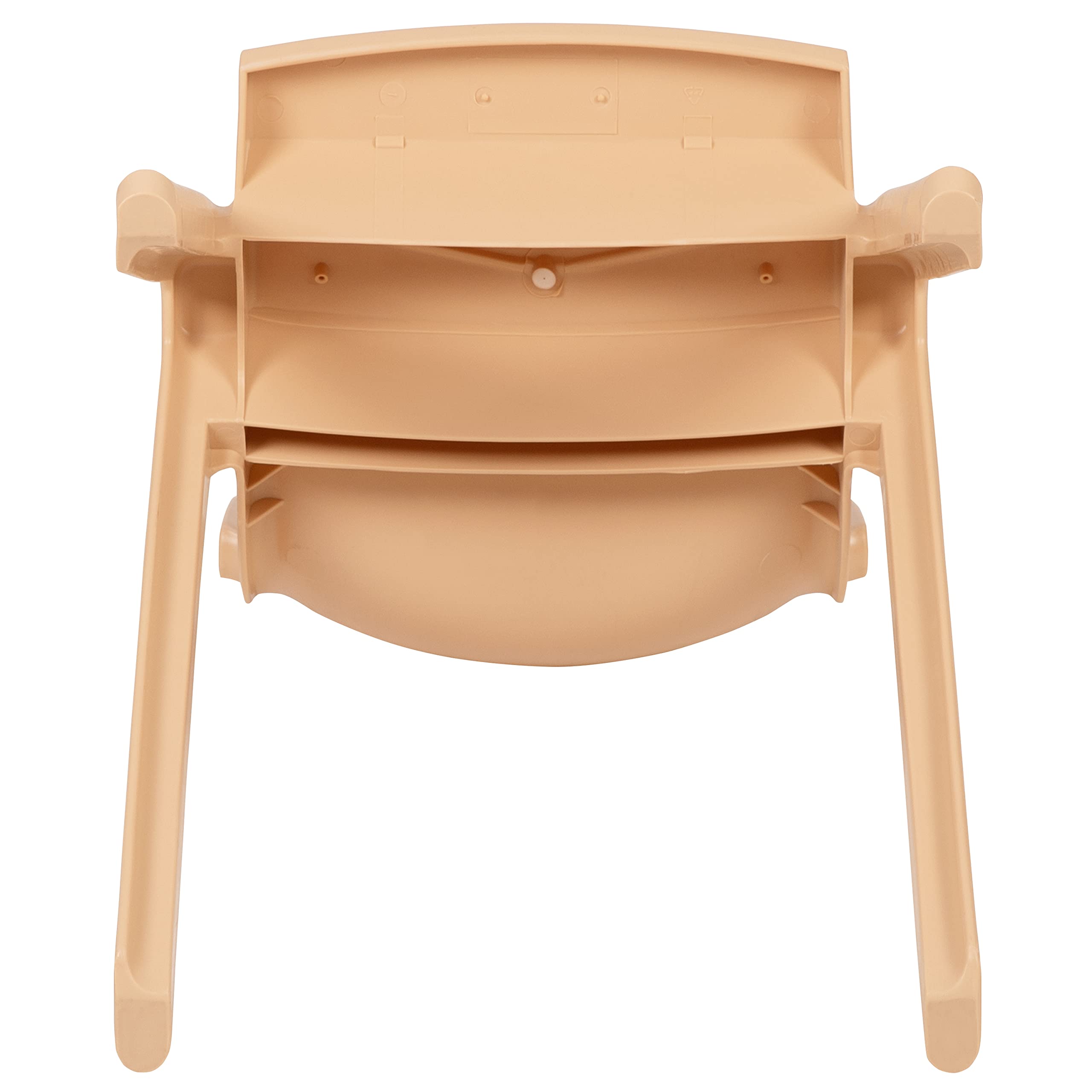 Flash Furniture Whitney 5-Pack Natural Plastic Stackable School Chairs - 13.25