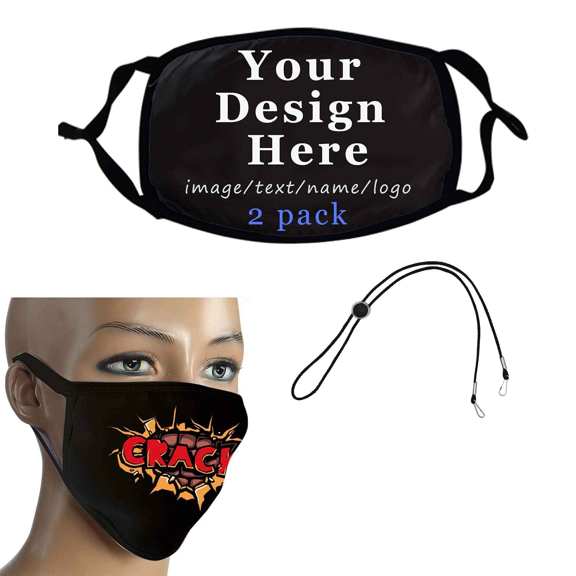 Custom Face Masks - Personalized Breathable Balaclava with Filter Slot | Reusable Unisex Face Cover for Outdoor Sports & Travel
