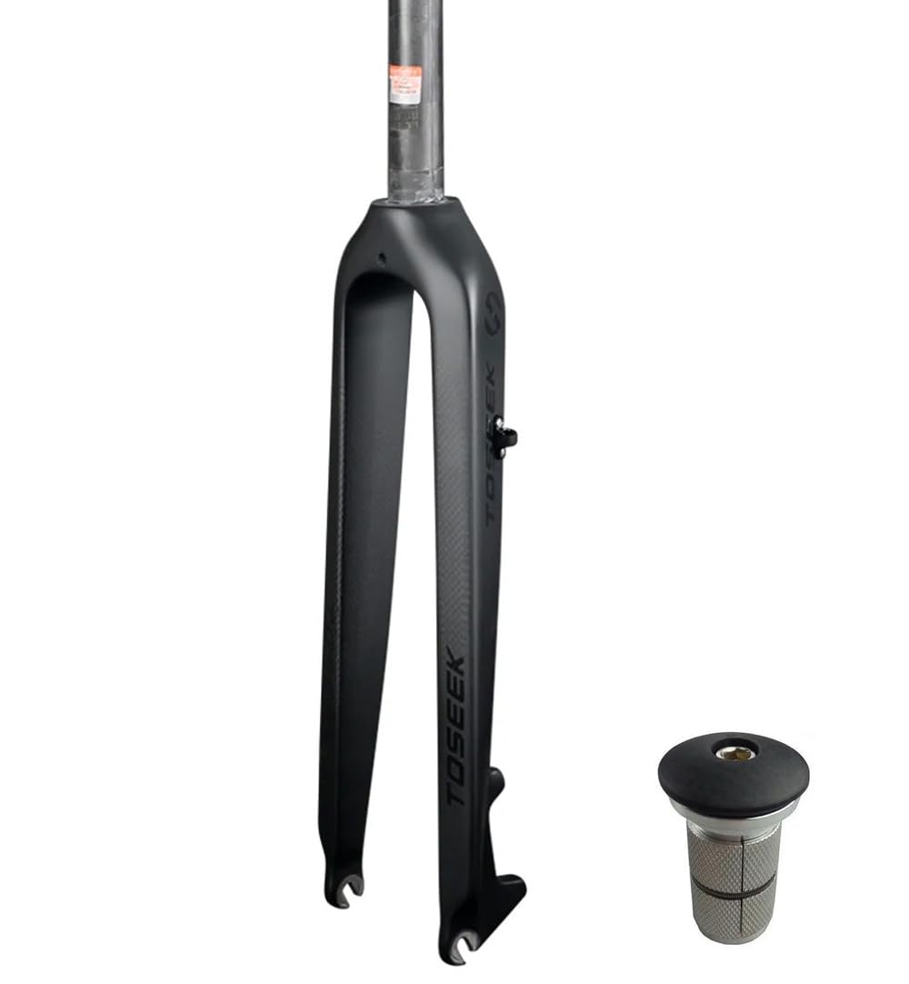 TOSEEK Full Carbon MTB Rigid Fork - 26in 27.5in 29in Mountain Bike Fork | 45mm Offset | 1/8